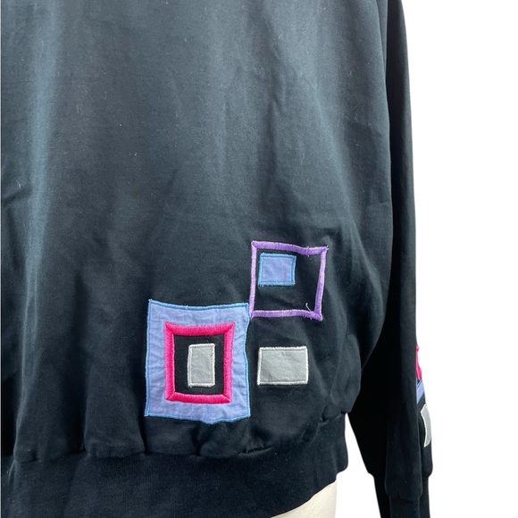 Michael Simon Lite Vintage Colorful Geometric Sequined Cotton Jacket, Size L - Picture 4 of 8